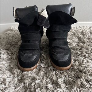 Isabel Marant Bekett Hidden Wedge High Top Sneaker Sz 41